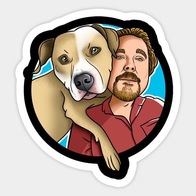 Pitbull Buddy Sticker by Beauty Immortal